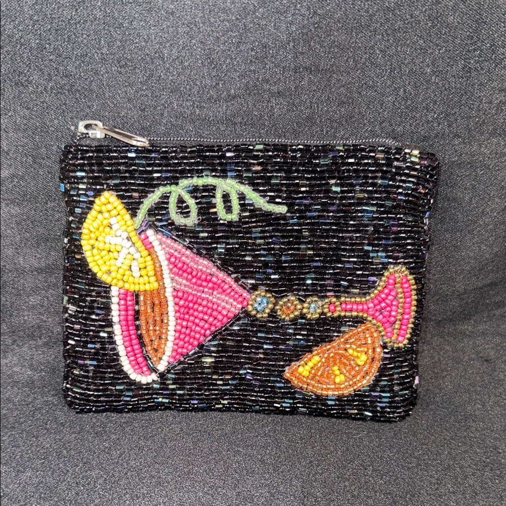 Beaded Cocktail coin pouch - Picture 2 of 4